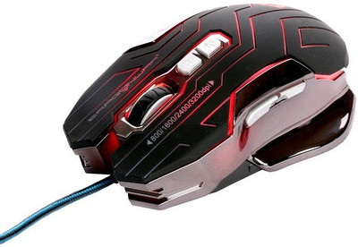 

Dragon War ELE G12 Mouse with Mouse Pad Wired Optical Gaming Mouse(USB, Black)