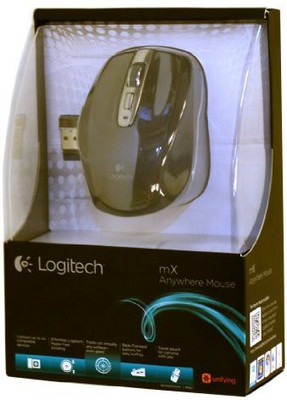

Logitech Anywhere Mouse MX Wireless - for PC & Mac with Receiver Case Wireless(USB, Black)