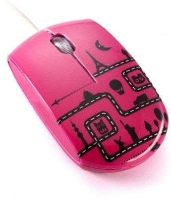 

iStyle iFashion USB Wired Mouse Wired Optical Mouse(USB, Pink)
