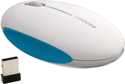 

Portronics iMooze POR202 Wireless Optical Mouse(USB, White & Blue)
