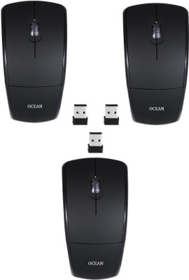 

ROQ Sets Of 3 Ocean 2.4Ghz Foldable ARC Wireless Optical Gaming Mouse(USB, Black)