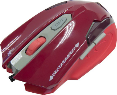 Dragon War ELE-G11 Wired Laser Gaming Mouse(USB, Dark Red)