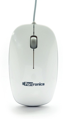 

Portronics Hanger Wired Optical Mouse(USB, White, Grey)