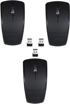 

FKU Sets Of 3 Ocean 2.4Ghz Foldable ARC Wireless Optical Mouse(USB, Black)