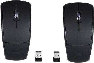 

FKU Sets Of 2 Ocean 2.4Ghz Foldable ARC Wireless Optical Mouse(USB, Black)