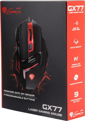 

Natec Genesis GX77 Wired Laser Gaming Mouse(USB, Black)