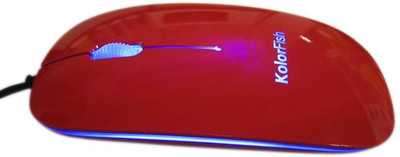 

KolorFish C393 Retractable Cable LED Light Wired Optical Mouse(USB, Red)