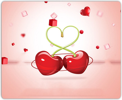 

Lovely Collection Cherry Heart Mousepad(Multicolor)