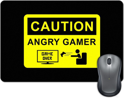 

Rangeele Inkers Caution Angry Gamer Mousepad(Multicolor)