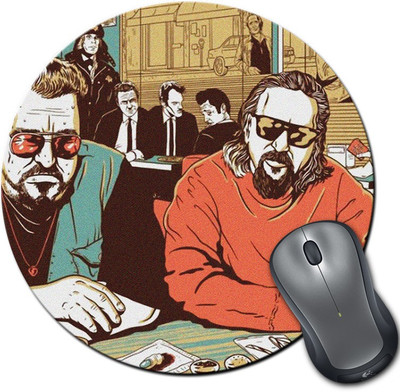 

Rangeele Inkers The Big Lebowski Art Round Mousepad(Multicolor)