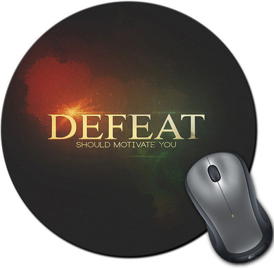 

Rangeele Inkers Defeat Should Motivate You Round Mousepad(Multicolor)