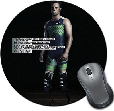 

Rangeele Inkers Oscar Pistorius Motivational Quotes Round Mousepad(Multicolor)
