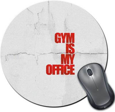 

Rangeele Inkers Gym Is My Office Round Mousepad(Multicolor)