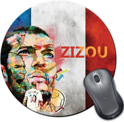 

ShopMantra Zizou Zidane France Football Round Mousepad- SMMR00000278 Mousepad(Multicolor)