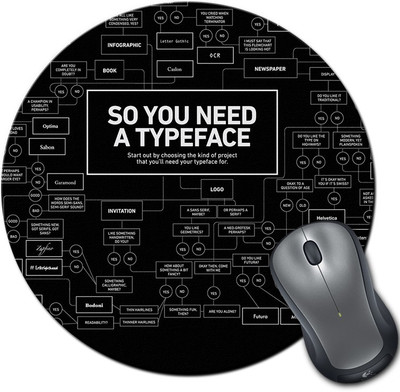 

Rangeele Inkers So You Need A Type Face Round Mousepad(Multicolor)