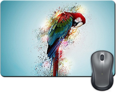 

ShopMantra Digital Parrot Color Splash Mousepad(Multicolor)