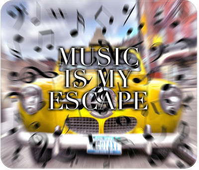 

Allthingscustomized Music is My Escape Mousepad(Multicolor)