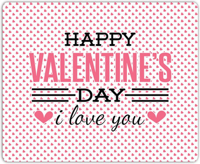 

Lovely Collection Happy Valentine Day Love U Mousepad(Multicolor)
