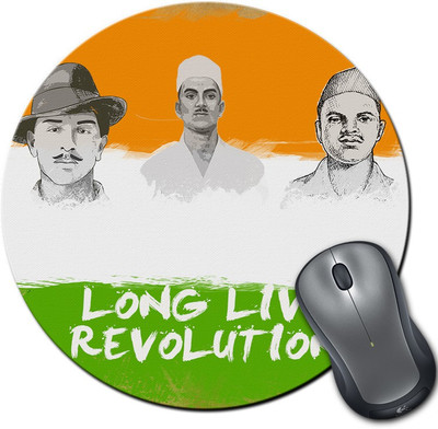 

ShopMantra Long Live The Revolution Laminated Round Mousepad(Multicolor)