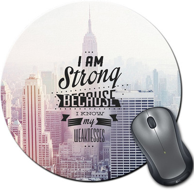 

Rangeele Inkers I Know My Weakness Round Mousepad(Multicolor)