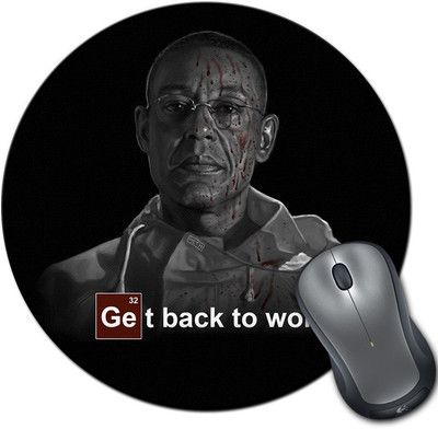 

Rangeele Inkers Breaking Bad Gus Fring Round Mousepad(Multicolor)
