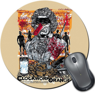 

Rangeele Inkers Clockwork Orange Poster Round Mousepad(Multicolor)