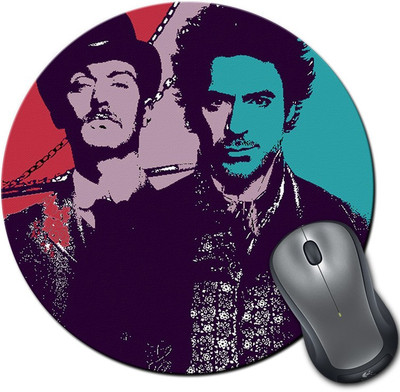 

Rangeele Inkers Sherlock Holmes Art Round Mousepad(Multicolor)