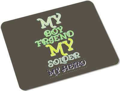 

SKY TRENDS My Boyfrinend My Solder My Hero With Mehndi Sweet Gifts For Birthday And Anniversary Rectangle Mousepad(Multicolor)