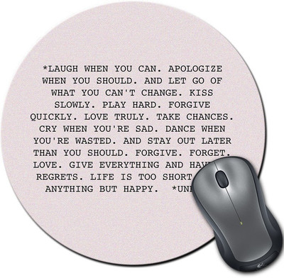 

Rangeele Inkers Life Quotes Round Mousepad(Multicolor)