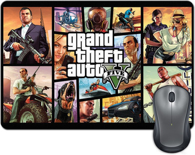 

ShopMantra Grand Theft Auto Five Characters Vector Art Mousepad(Multicolor)