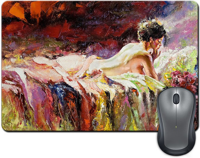 

ShopMantra Woman On Bed Posture Painting Mousepad(Multicolor)