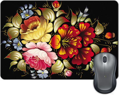 

Rangeele Inkers Beautiful Flower Painting Mousepad(Multicolor)