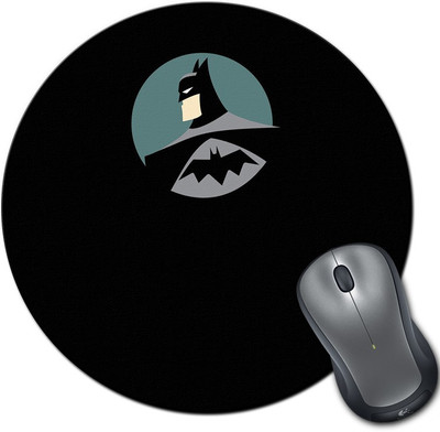 

Rangeele Inkers Batman Minimal Art Round Mousepad(Multicolor)