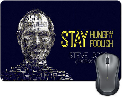 

ShopMantra Steve Jobs Stay Hungry Stay Foolish Artwork Mousepad(Multicolor)