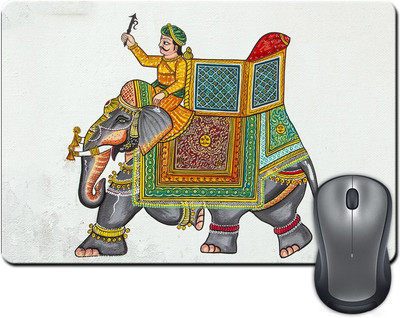 

ShopMantra Indian Elephant Traditional Painting Mousepad(Multicolor)