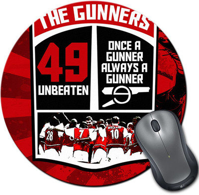 

ShopMantra Arsenal The Gunners Unbeaten Round Mousepad- SMMR00000131 Mousepad(Multicolor)