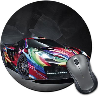 

Rangeele Inkers Mclaren P1 Colorful Round Mousepad(Multicolor)