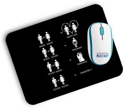 

Shoppers Bucket Marital Status Mousepad(Black)