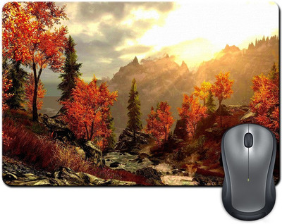 

Rangeele Inkers Beautiful Jungle Painting Mousepad(Multicolor)