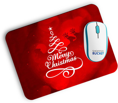 

Shoppers Bucket Merry Christmas Mousepad(Multicolor)