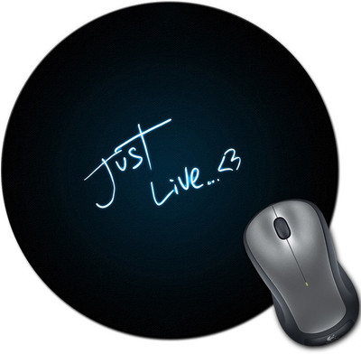 

Rangeele Inkers Just Live Round Mousepad(Multicolor)