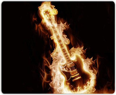 

Lovely Collection Fire On Guitar Mousepad(Multicolor)