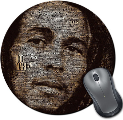 

Rangeele Inkers Bob Marley Quotes Typography Round Mousepad(Multicolor)