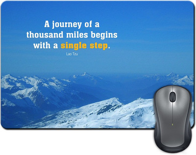 

ShopMantra A Journey of a Thousand Miles Begins With a Single Step Mousepad(Multicolor)