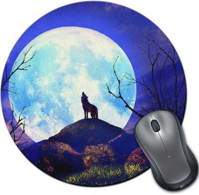 

Rangeele Inkers Roaring Wolf Round Mousepad(Multicolor)