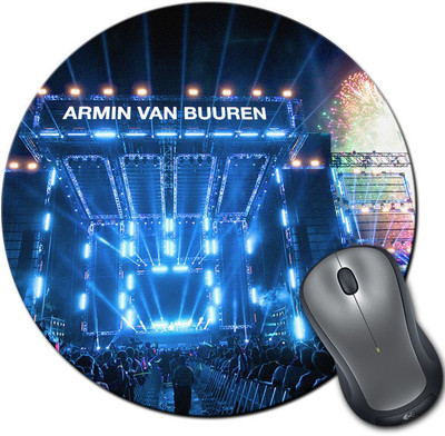 

Rangeele Inkers Armin Van Buuren Dj Round Mousepad(Multicolor)