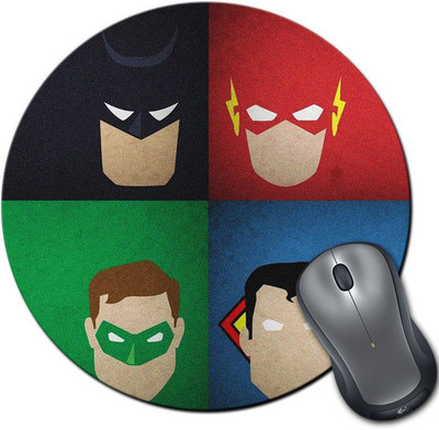 

Rangeele Inkers Superheroes Minimals Round Mousepad(Multicolor)
