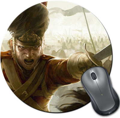 

Rangeele Inkers Warriror Screaming Round Mousepad(Multicolor)