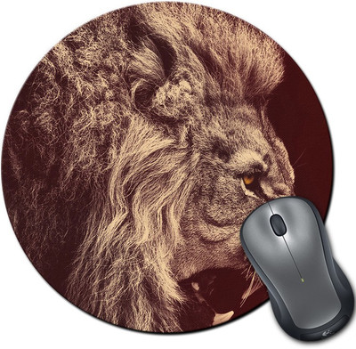 

Rangeele Inkers Hear Me Roar Lion Round Mousepad(Multicolor)