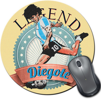 

ShopMantra Digote Maradona Argentina Football Round Mousepad- SMMR00000293 Mousepad(Multicolor)